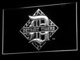 Detroit Tigers Logo (2) LED Neon Sign USB - White - TheLedHeroes