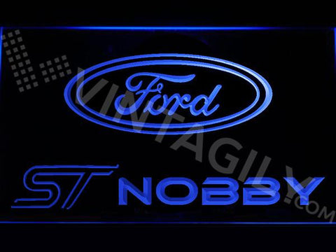 Ford ST Nobby LED Neon Sign USB - Blue - TheLedHeroes