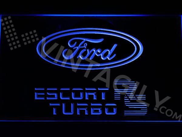 Ford Escort RS Turbo LED Neon Sign USB - Blue - TheLedHeroes