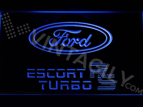 FREE Ford Escort RS Turbo LED Sign - Blue - TheLedHeroes