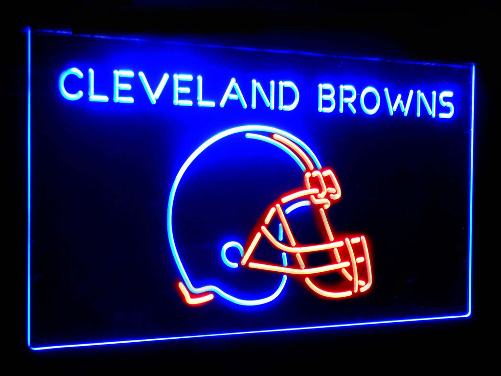 Cleveland Browns Dual Color Led Sign - Normal Size (12x8.5in) - TheLedHeroes