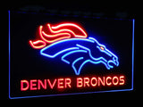 Denver Broncos Dual Color Led Sign - Normal Size (12x8.5in) - TheLedHeroes