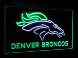 Denver Broncos Dual Color Led Sign - Normal Size (12x8.5in) - TheLedHeroes
