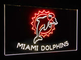 Miami Dolphins Dual Color Led Sign - Normal Size (12x8.5in) - TheLedHeroes