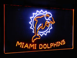 Miami Dolphins Dual Color Led Sign - Normal Size (12x8.5in) - TheLedHeroes