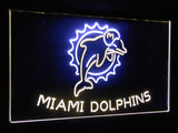 Miami Dolphins Dual Color Led Sign - Normal Size (12x8.5in) - TheLedHeroes