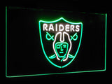 Oakland Raiders Dual Color Led Sign - Normal Size (12x8.5in) - TheLedHeroes