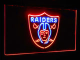 Oakland Raiders Dual Color Led Sign - Normal Size (12x8.5in) - TheLedHeroes