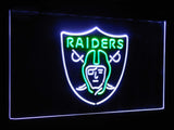 Oakland Raiders Dual Color Led Sign - Normal Size (12x8.5in) - TheLedHeroes