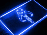 FREE Star Wars Boba Fett Mandalorian Skull LED Sign - Blue - TheLedHeroes
