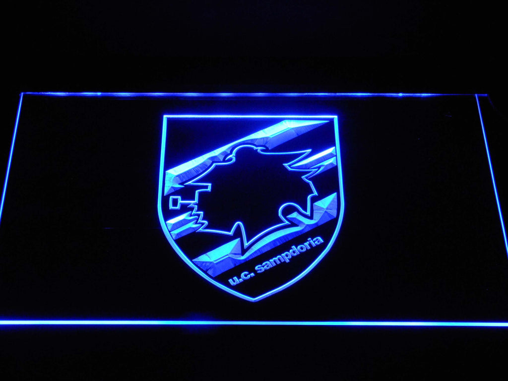 U.C. Sampdoria LED Neon Sign Electrical - Blue - TheLedHeroes