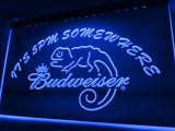 Budweiser Chameleon It's 5pm Somewhere LED Neon Sign USB - Blue - TheLedHeroes