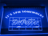 FREE Dr Pepper It's 5pm Somewhere LED Sign - Blue - TheLedHeroes