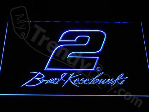 Brad Keselowski 2 LED Neon Sign Electrical - Blue - TheLedHeroes