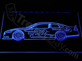 Joey Logano LED Neon Sign USB - Blue - TheLedHeroes
