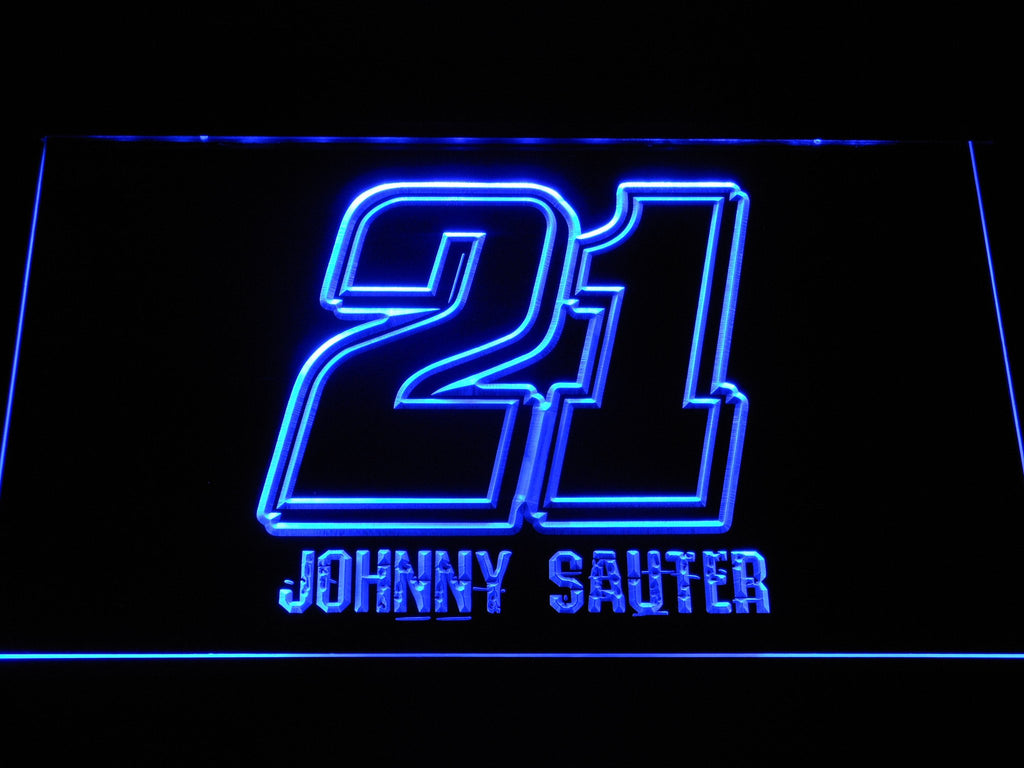 Johnny Sauter LED Neon Sign USB - Blue - TheLedHeroes