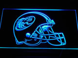 Austin Wranglers Helmet LED Neon Sign USB - Blue - TheLedHeroes
