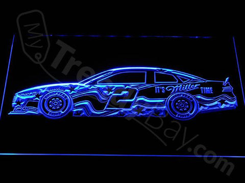 Brad Keselowski LED Neon Sign USB - Blue - TheLedHeroes