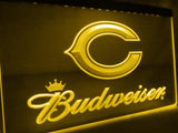 Chicago Bears Budweiser LED Neon Sign Electrical - Yellow - TheLedHeroes