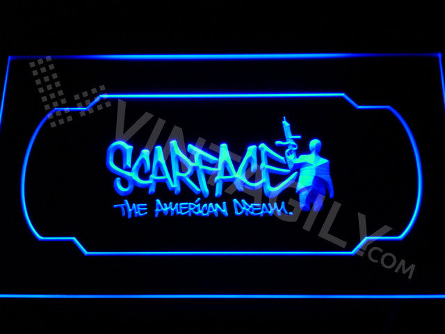 Scarface American Dream LED Sign - Blue - TheLedHeroes