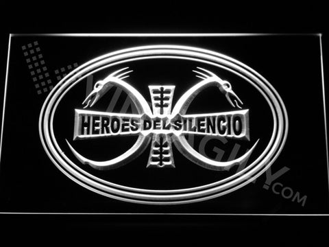 FREE Heroes Del Silencio LED Sign - White - TheLedHeroes