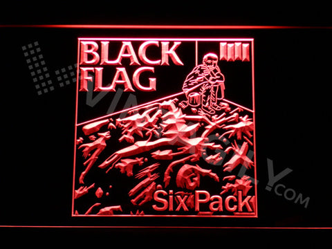 Black Flag LED Sign - Red - TheLedHeroes