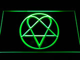 Bam Margera Heartagram Him LED Sign - Green - TheLedHeroes