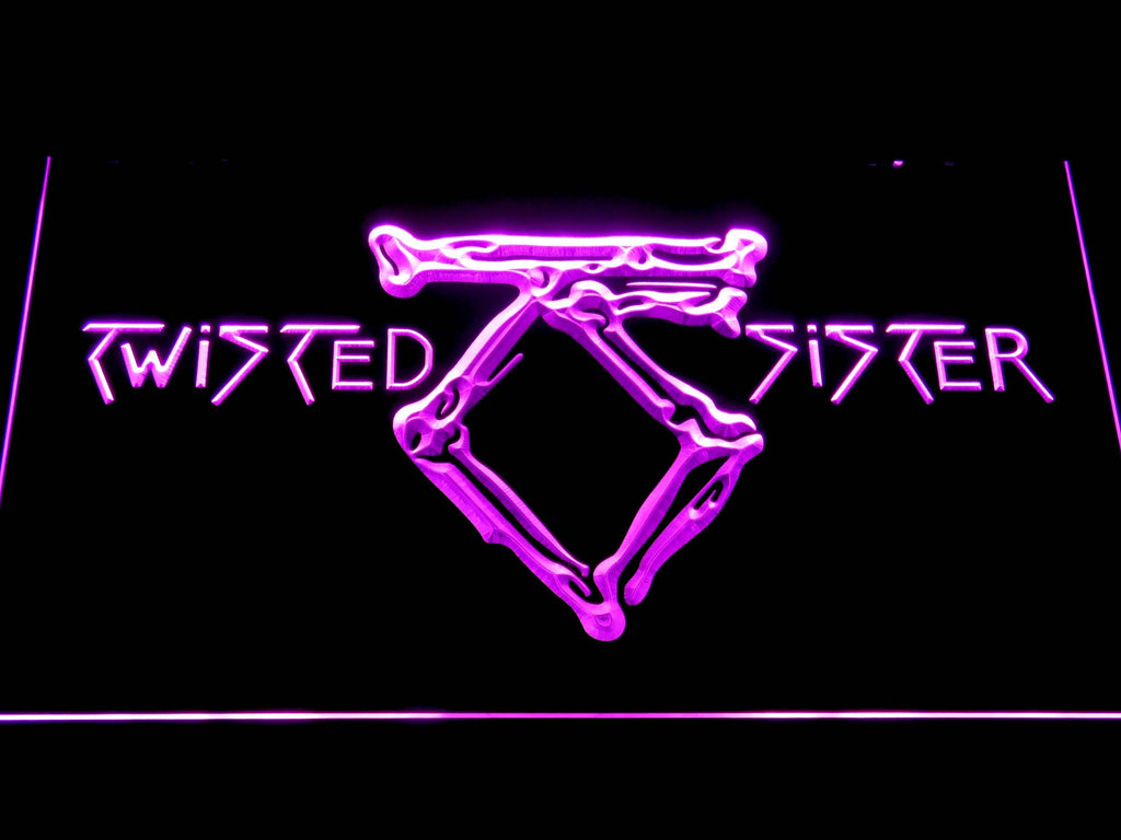 Twisted Sister LED Neon Sign USB - Purple - TheLedHeroes