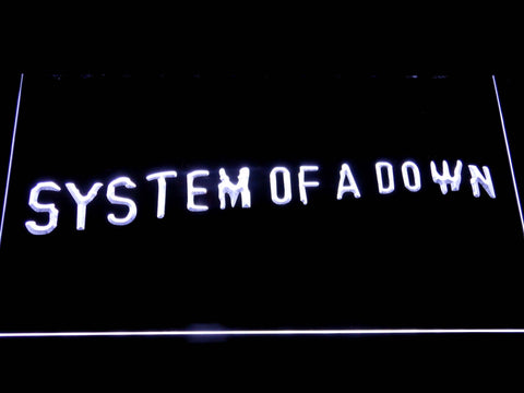 System Of A Down (2) LED Neon Sign Electrical - White - TheLedHeroes