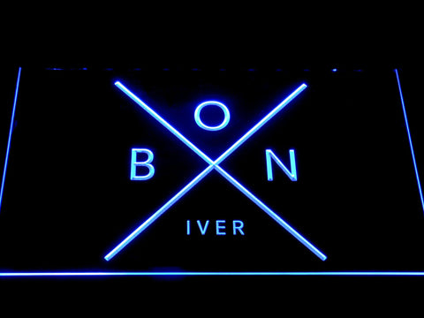 Bon Iver LED Neon Sign USB - Blue - TheLedHeroes