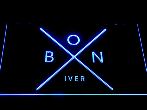 FREE Bon Iver LED Sign - Blue - TheLedHeroes