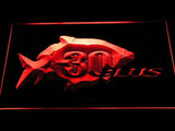 30 Plus Fishing Logo LED Neon Sign USB - Red - TheLedHeroes