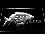 FREE 30 Plus Fishing Logo LED Sign - White - TheLedHeroes