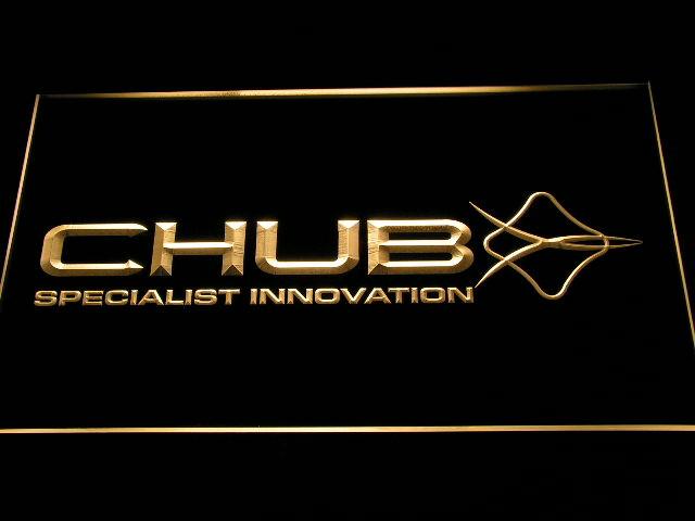 Chub Fishing Logo LED Neon Sign Electrical - Yellow - TheLedHeroes