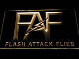 FAF Flash Attack Flies Fishing Logo LED Sign - Multicolor - TheLedHeroes