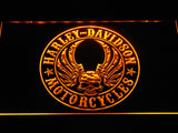 Harley Davidson 6 LED Neon Sign USB - Yellow - TheLedHeroes
