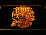 Harley Davidson Ride LED Neon Sign Electrical - Yellow - TheLedHeroes