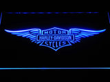 FREE Harley Davidson 3 LED Sign - Blue - TheLedHeroes
