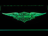 Harley Davidson 3 LED Sign - Green - TheLedHeroes