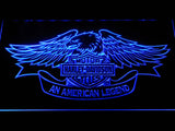 Harley Davidson An American Legend LED Neon Sign USB - Blue - TheLedHeroes