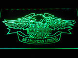 Harley Davidson An American Legend LED Neon Sign USB - Green - TheLedHeroes