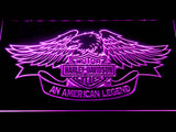 Harley Davidson An American Legend LED Neon Sign USB - Purple - TheLedHeroes