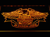 Harley Davidson An American Legend LED Neon Sign USB - Yellow - TheLedHeroes