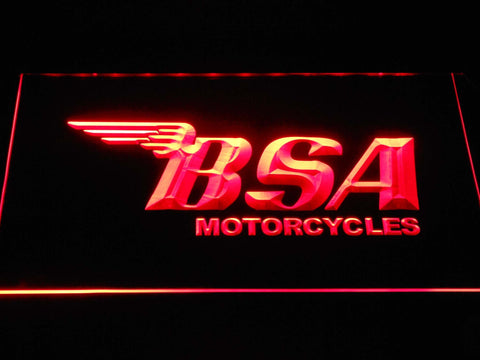 BSA Motorcycles (2) LED Neon Sign USB - Red - TheLedHeroes