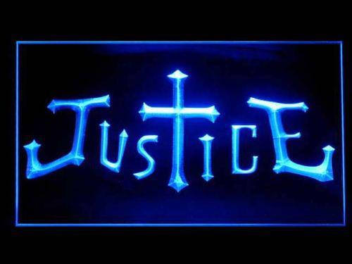 Justice LED Neon Sign USB - Blue - TheLedHeroes