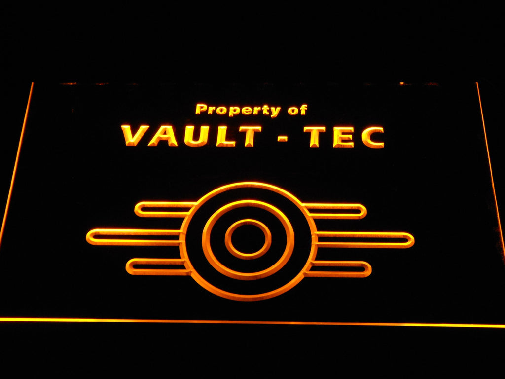 Fallout Vault-Tec LED Neon Sign Electrical - Yellow - TheLedHeroes