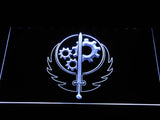 Fallout Brotherhood of Steel LED Neon Sign USB - White - TheLedHeroes