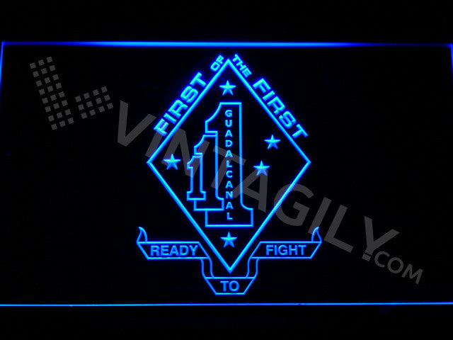 FREE 1st Battalion 1st Marines LED Sign - Blue - TheLedHeroes