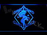 1st Battalion 4th Marines LED Neon Sign USB - Blue - TheLedHeroes