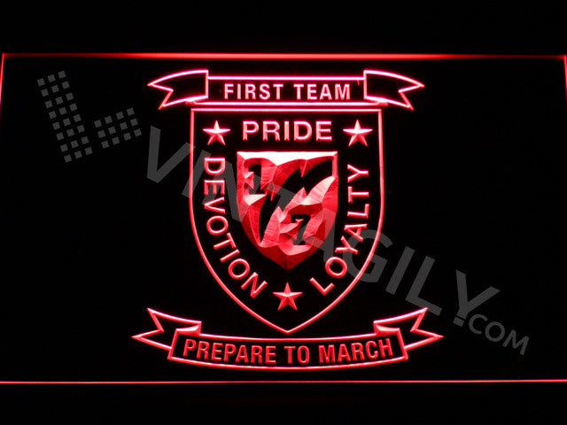 FREE 1st Battalion 7th Marines LED Sign - Red - TheLedHeroes